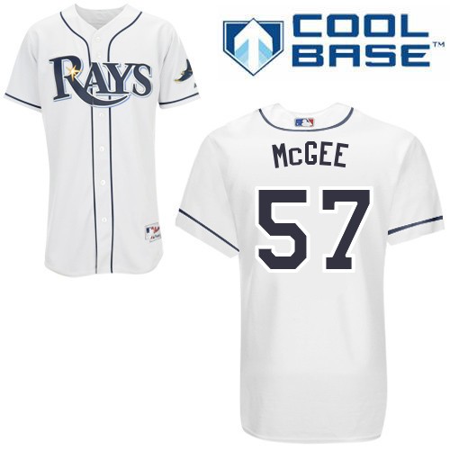 Best Quality Tampa Bay Rays 57 Jake McGee White Cool Base MLB Jersey Baseball MLB Jerseys